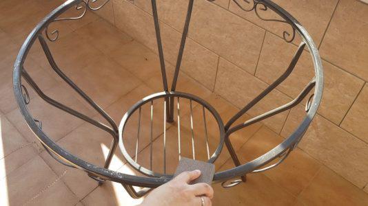 o restaurar una mesa de hierro o forja oxidada. Patricienta Art