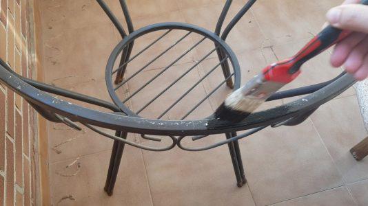 o restaurar una mesa de hierro o forja oxidada. Patricienta Art