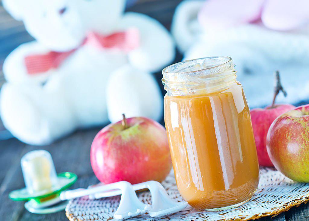 Potito de melocotón y manzana