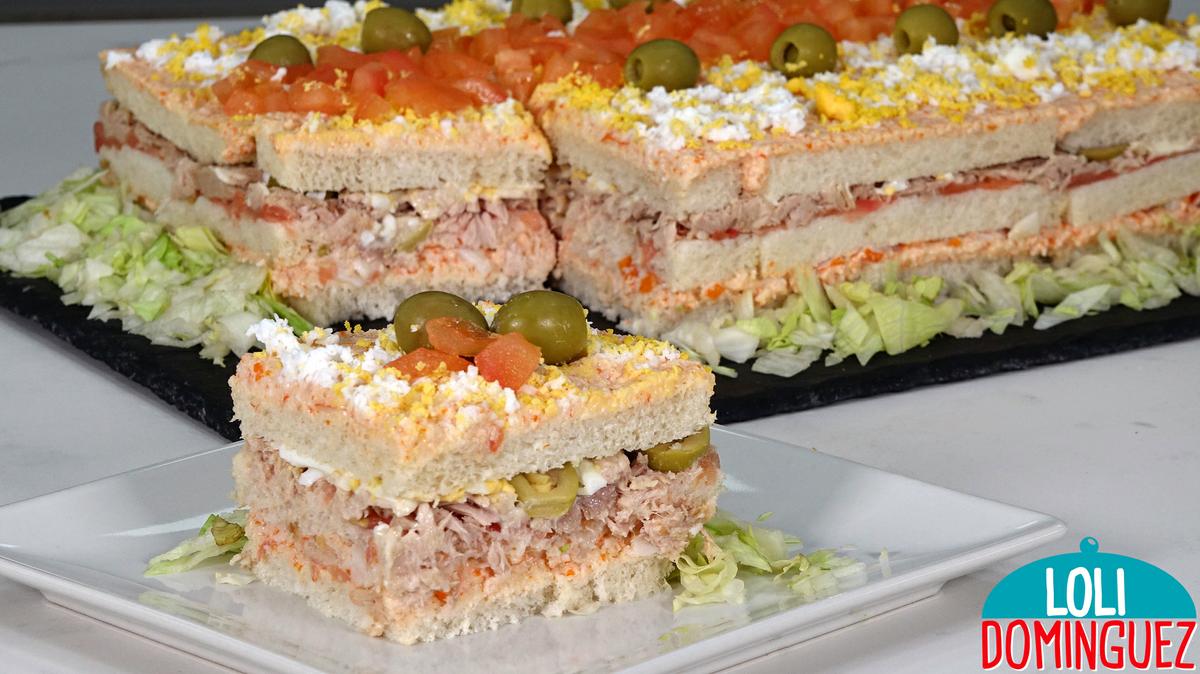 PASTEL FRIO DE VERANO O SANDWICHÓN FÁCIL Y RÁPIDO DE HACER. Este pastel te va a encantar seguro, los ingredientes combinan perfectamente, queda jugoso, sabroso y abundante, ideal para cualquier celebración ya que lo puedes tener hecho con horas de antelación y así dedicar tu tiempo a otras cosas