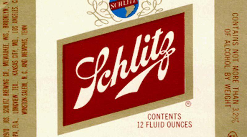 Cerveza americana Schlitz - etiqueta vintage