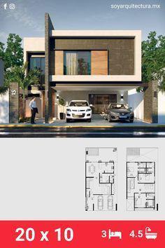 Planos de casas de dos pisos con cochera