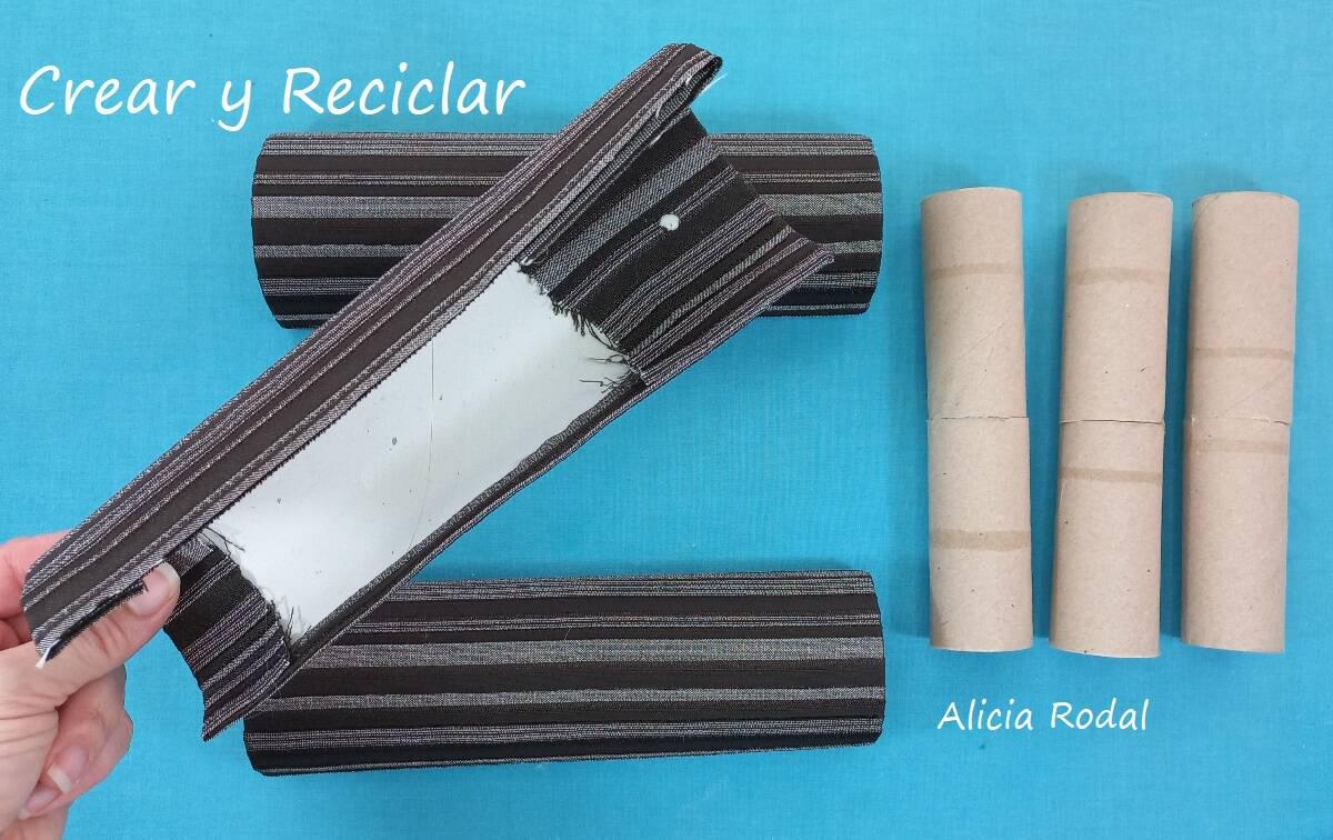 En este tutorial te enseño 3 ideas diferentes que puedes hacer con el tubo o rollo de cartón del papel de cocina y baño, y con retazos o trozos de telas de ropa vieja. Estas simples ideas sirven para hacer cosas prácticas y útiles como estos preciosos organizadores.