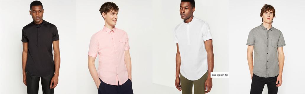 camisas de manga corta para hombre de zara