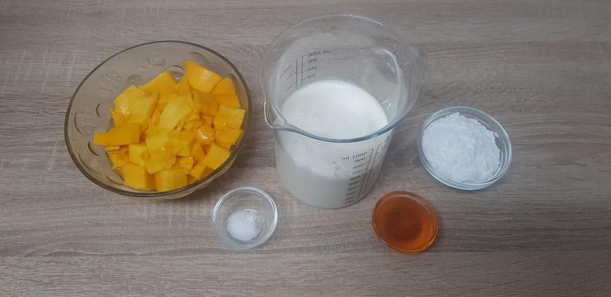 Helado de Mango con heladera eléctrica Silvercrest de Lidl. Patricienta Cook recetas