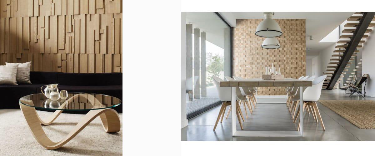 Paneles con relieves para un ambiente contempor&aacute;neo