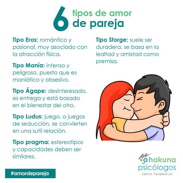 Tipos o estilos de amor de pareja