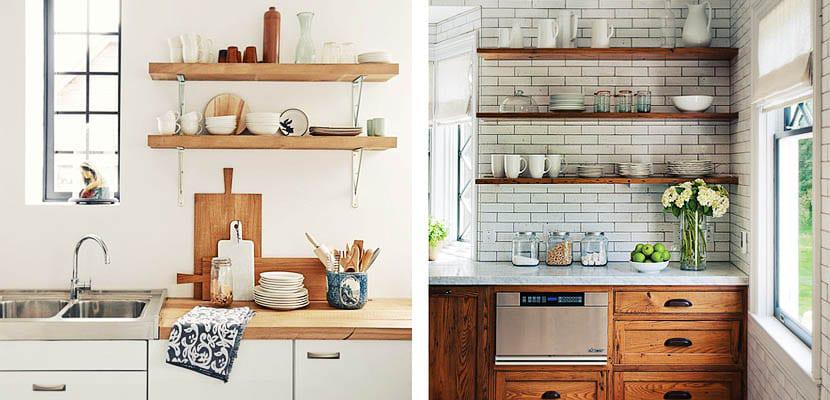 Baldas de madera cocina