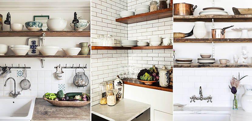 Baldas de madera cocina