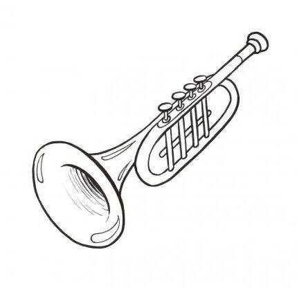 corneta para colorear e imprimir