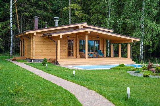 Casas de campo pequeñas y modernas