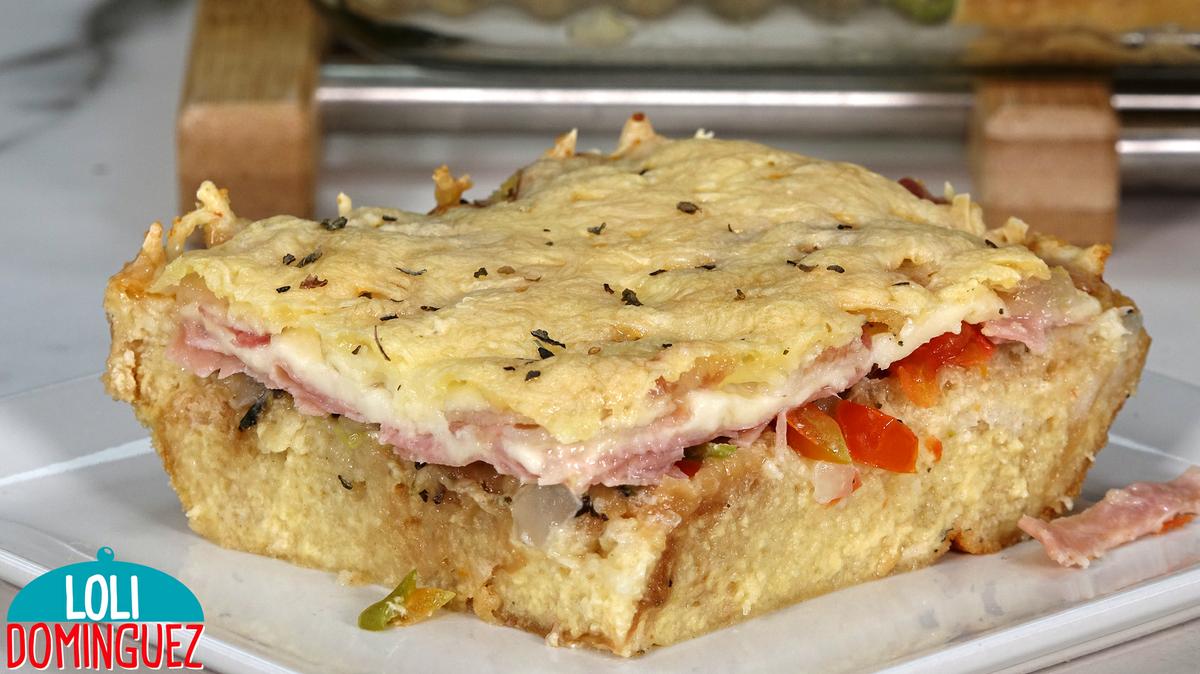 PASTEL SALADO DE PAN DURO Y OTROS INGREDIENTES QUE LO HACEN REALMENTE IRRESISTIBLE. Una receta que te va a sorprender por su textura y sabor, nunca más volverás a tirar el pan duro que te haya sobrado, en esta receta lo vas a aprovechar todo