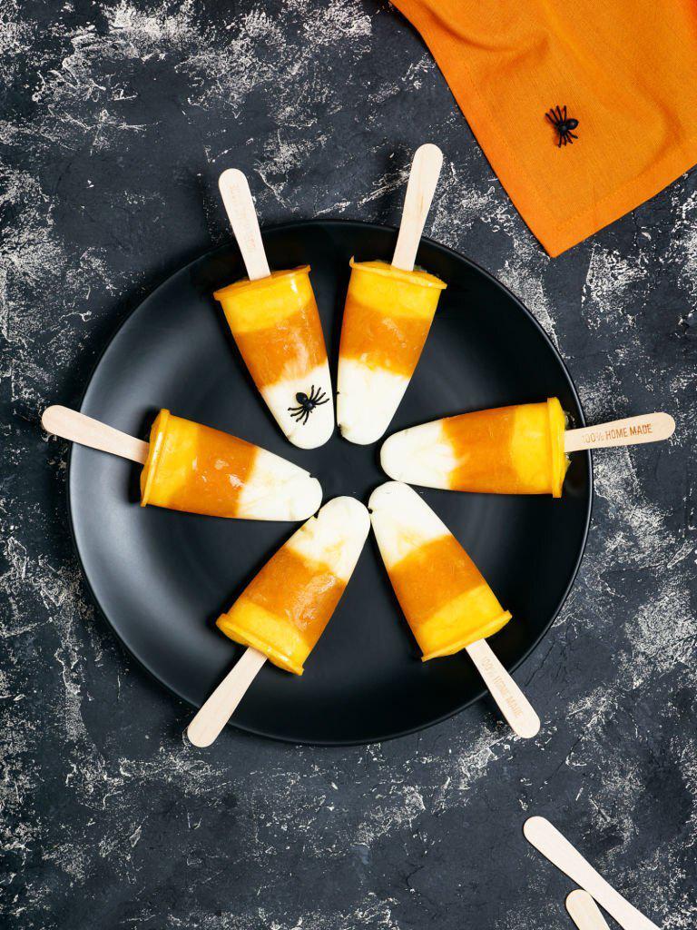 Helados de Halloween de fruta y yogur