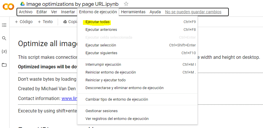 Optimizar imagenes Page Speed
