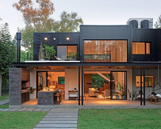 Techos de chapa en color negro