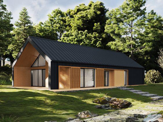 Casas de campo con techo de chapa