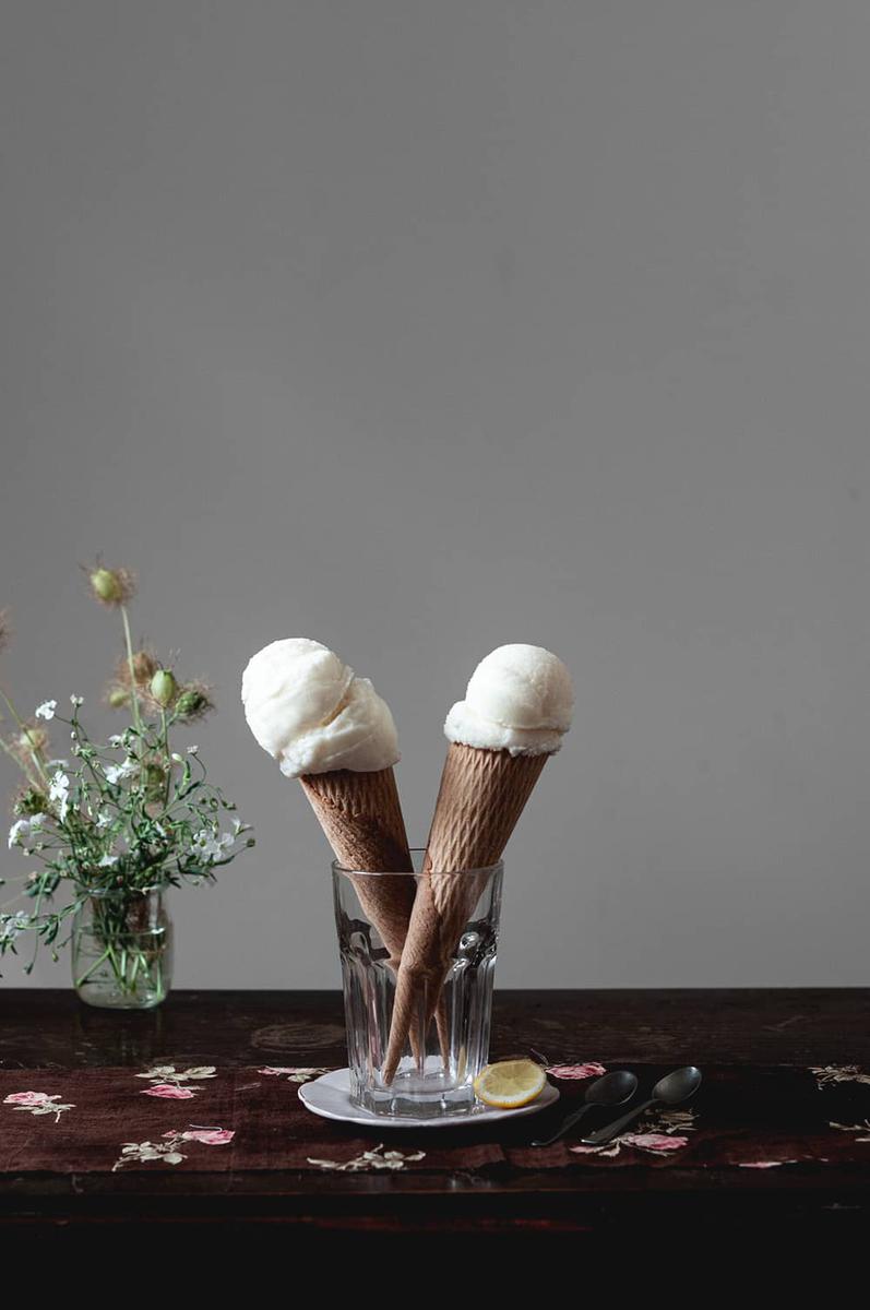 Receta de helado de limón