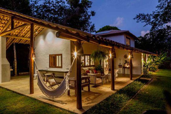 Modelos de interiores y exteriores de casas de campo