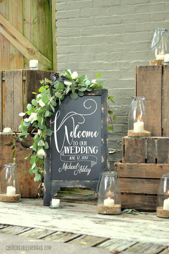 Carteles de bienvenida para bodas
