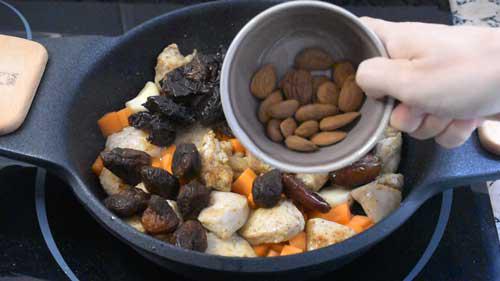 agregar frutas al pavo a la moruna