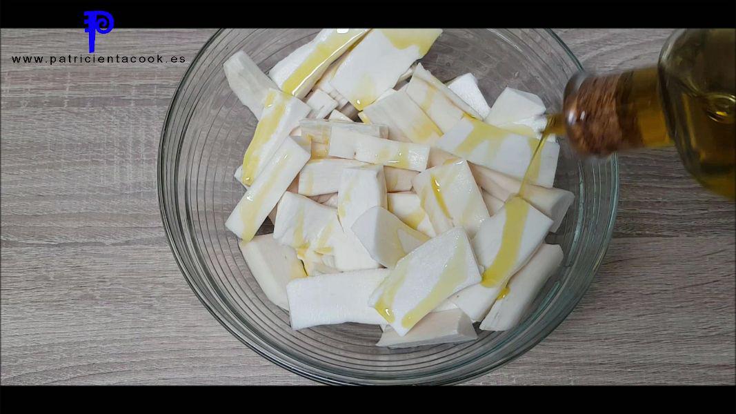 Yuca en freidora de aire sin cocer. Patricienta Cook.