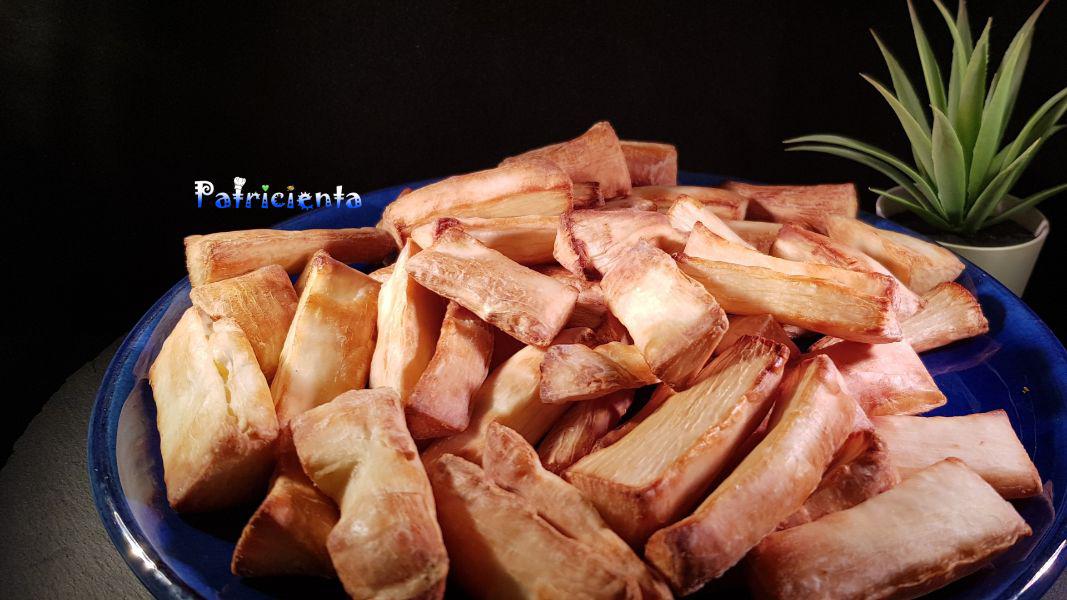 Yuca en freidora de aire sin cocer. Patricienta Cook.