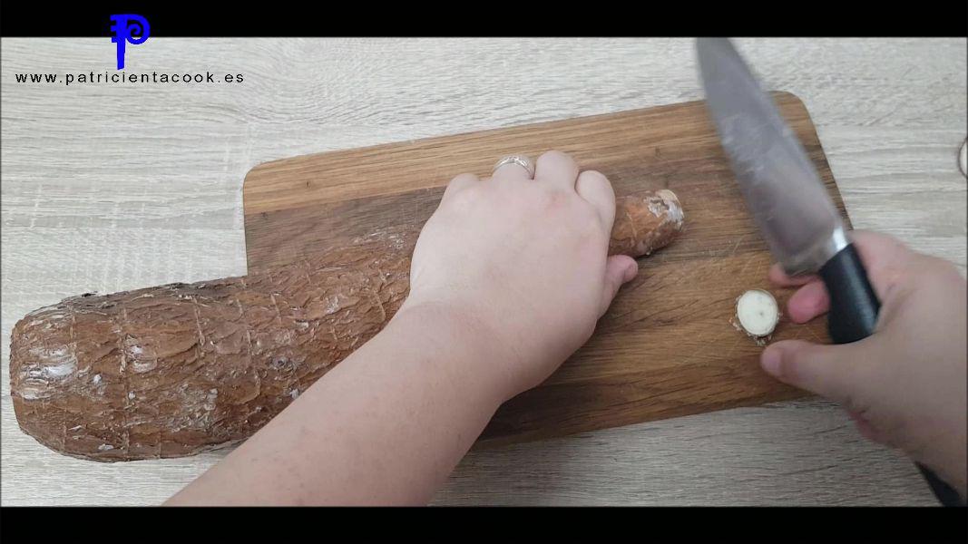 Yuca en freidora de aire sin cocer. Patricienta Cook.