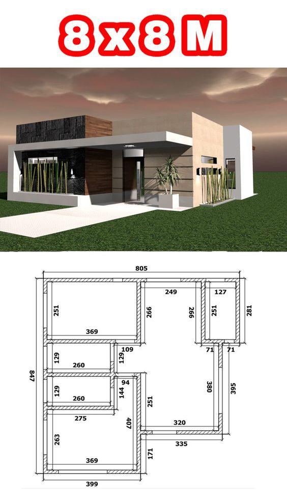 Planos de casas de un piso modernas