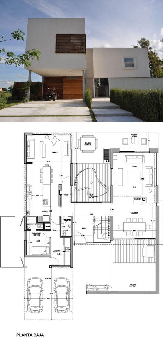 Planos de casas gratis con fachadas modernas