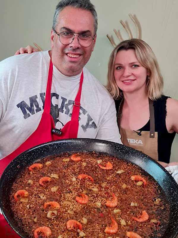 Arroz con gambas y sepia, receta fácil de la cocina de Masito