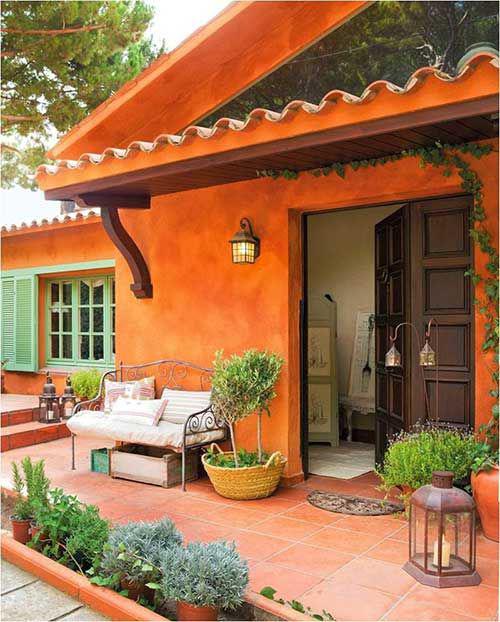 Casas de campo colores brillantes