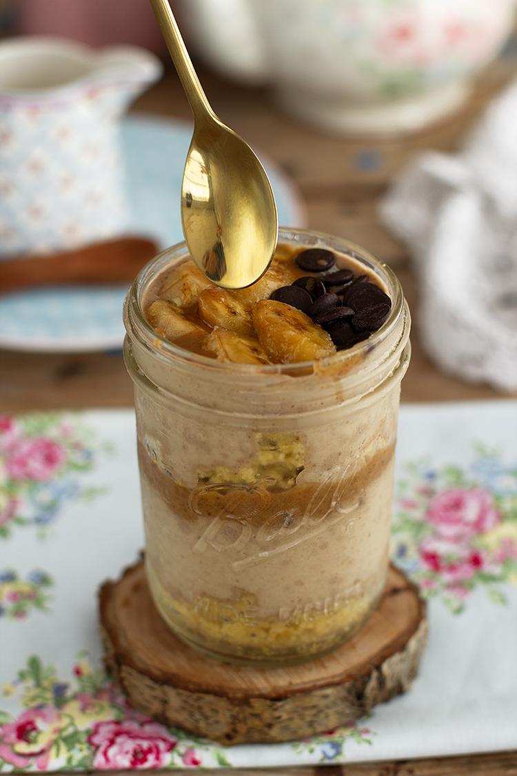 Helado Banoffe Pie super fácil y saludable en casa