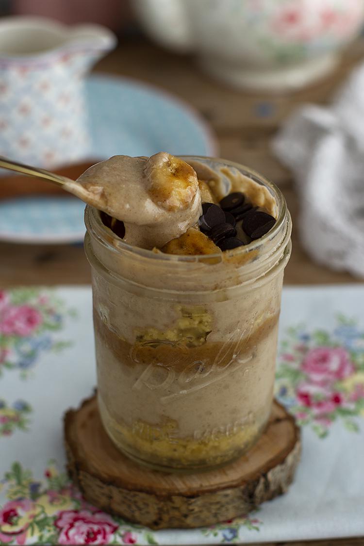 Helado Banoffe Pie super fácil y saludable en casa