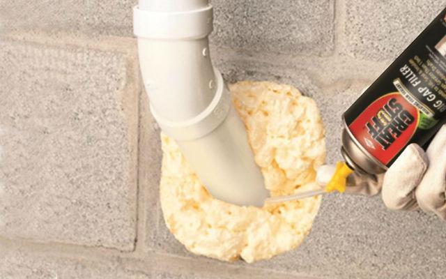 Aplicación de la espuma de poliuretano