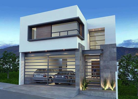 Diseños de casas pequeñas de dos pisos modernas