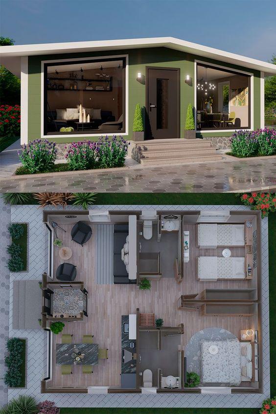 Planos para casas pequeñas modernas