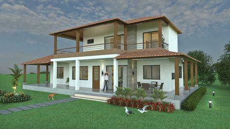 Diseños de casas de campo de dos pisos