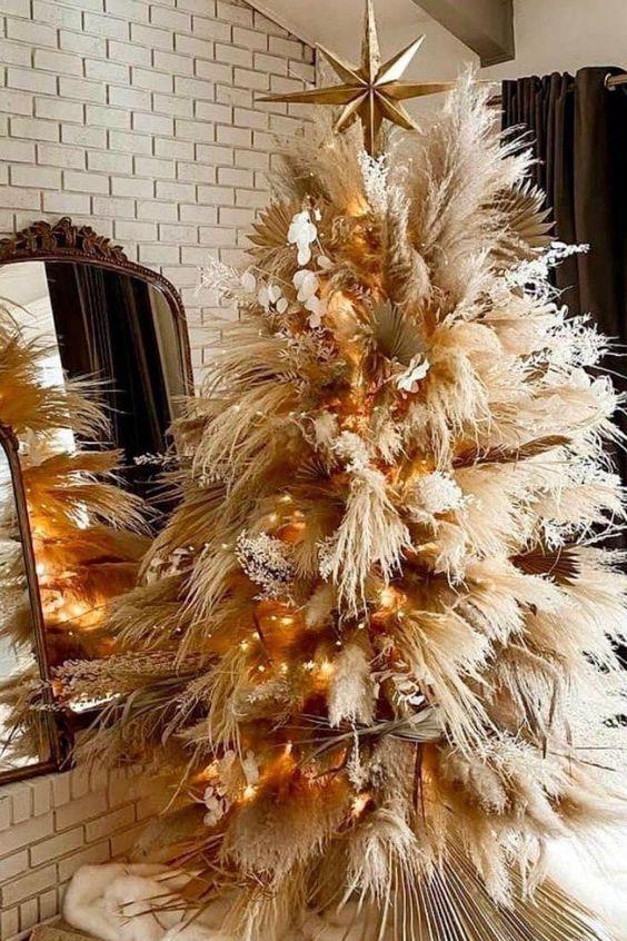 Arboles de Navidad con pampas