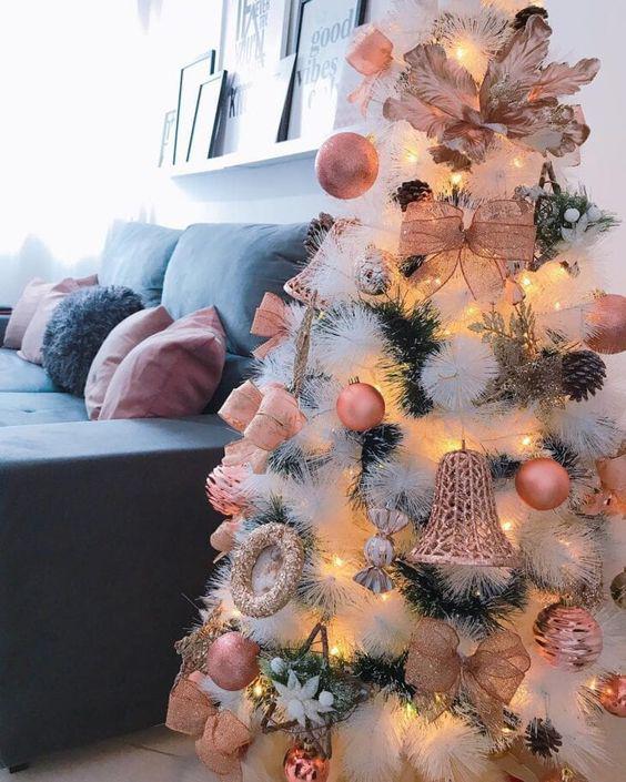 Pinos navideños Rosa Gold