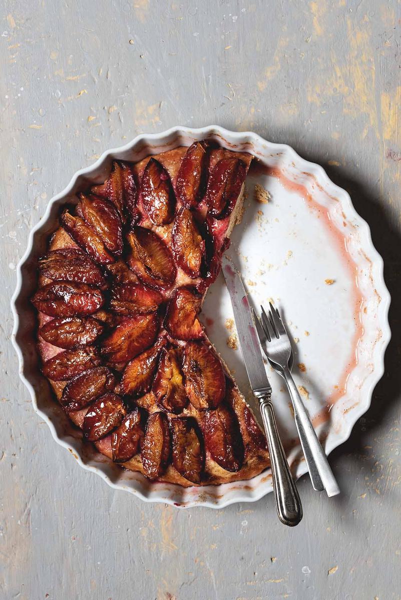 Pastel de ciruelas