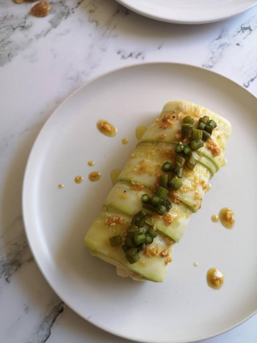 canelón frío de calabacín