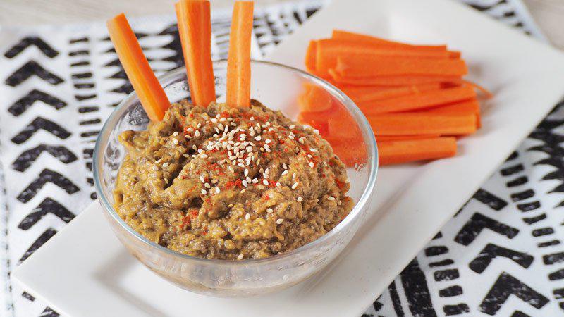 como se hace el paté de berenjena o baba ganush con monsieur cuisine