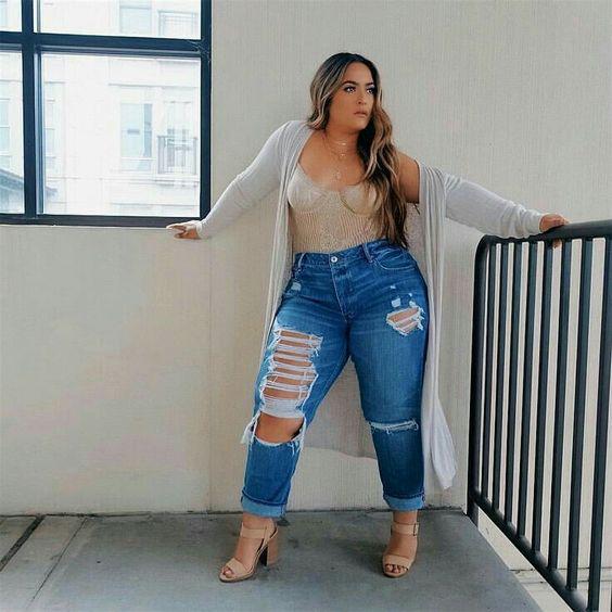 Looks casuales para chicas plus size