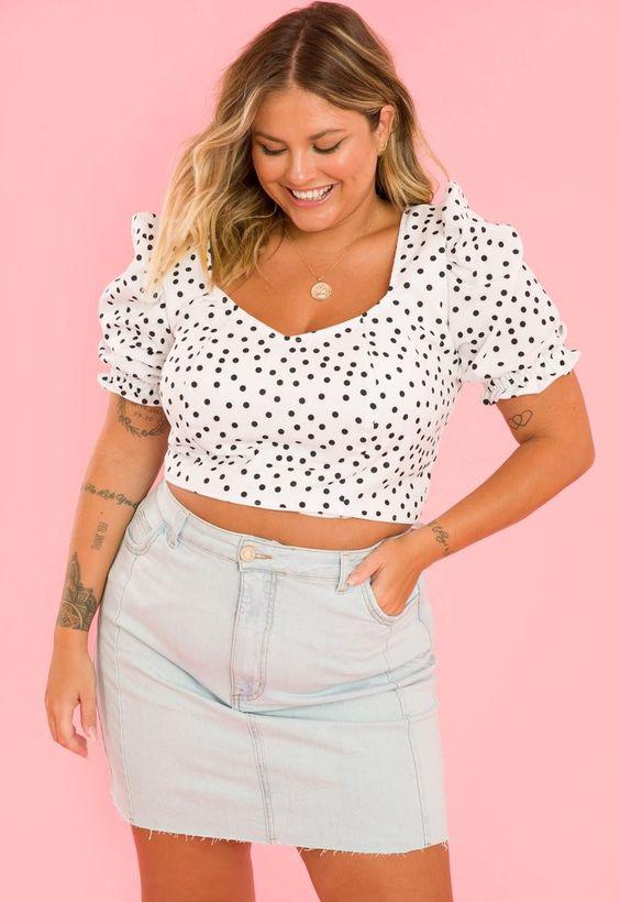 Outfits con faldas casuales plus size