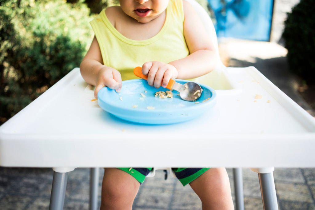 Arroz con pollo y verduras para bebés