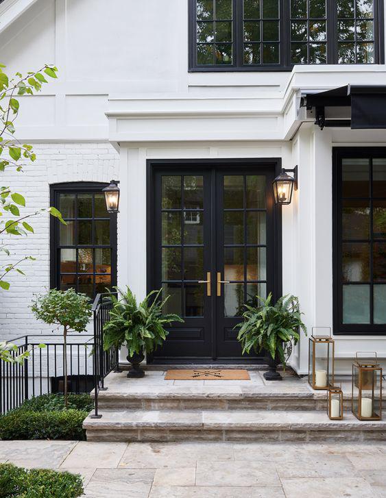 Ideas de casas con puertas negras