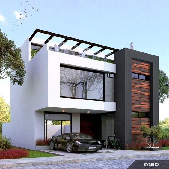 Fachadas de casas con vistas en color negro