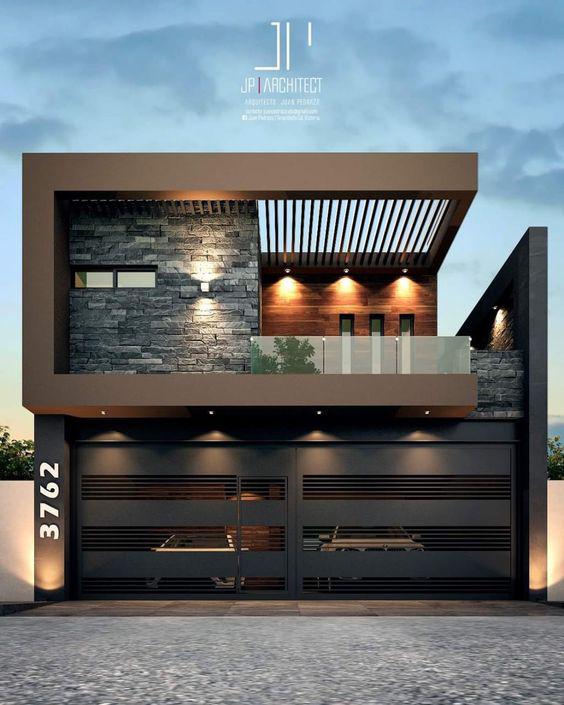 Fachadas modernas con negro