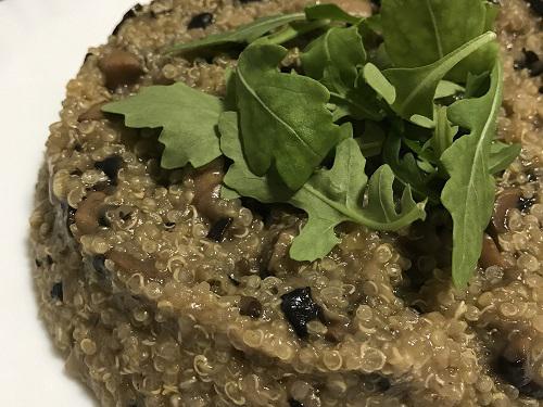 quinoa con trompetas de la muerte