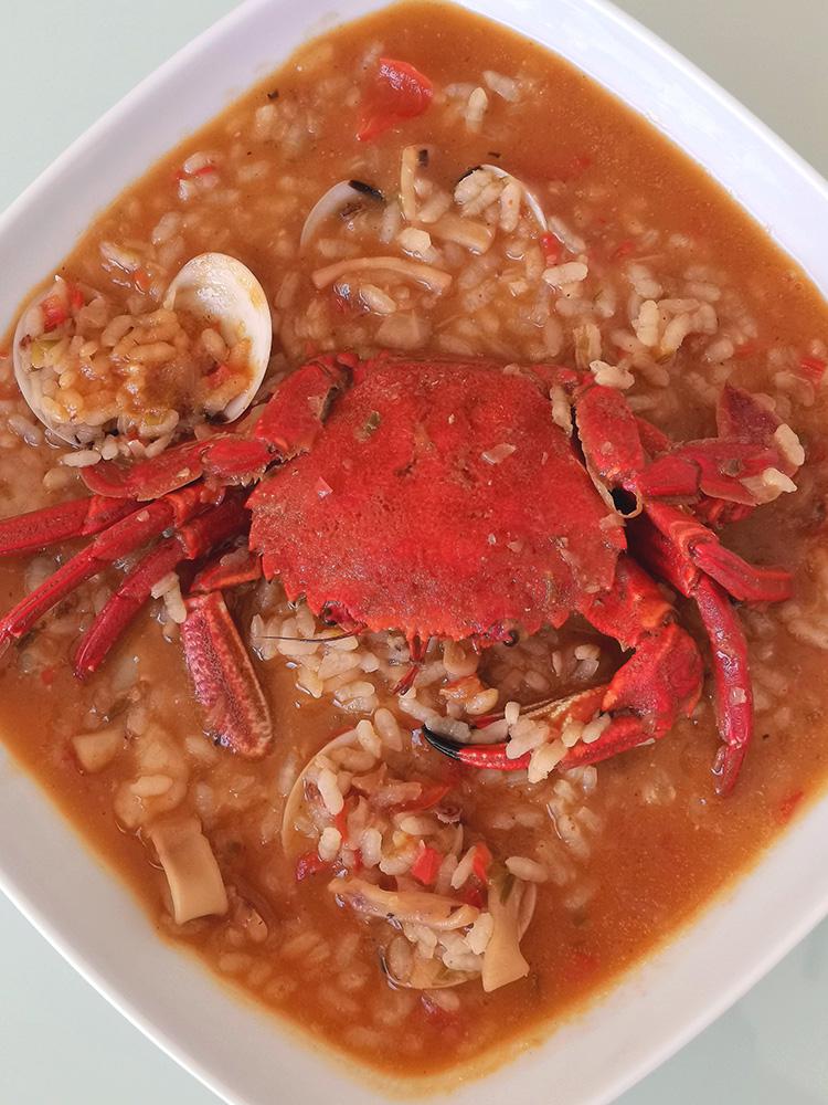 Arroz caldoso con nécoras - Recipe card block